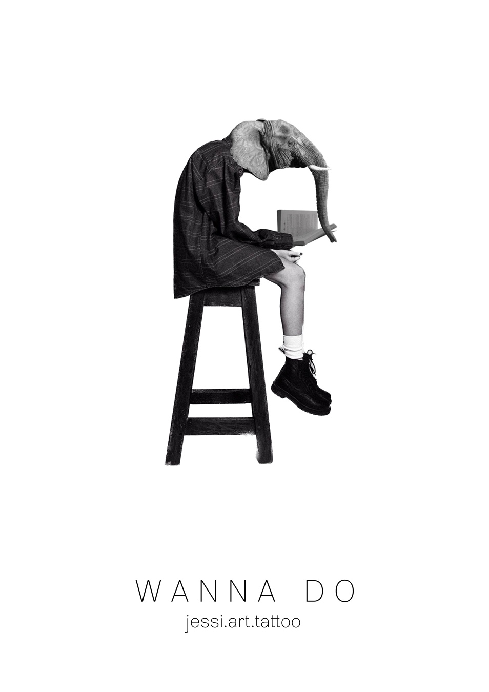 Tattoo Design Der Weise Elefant
