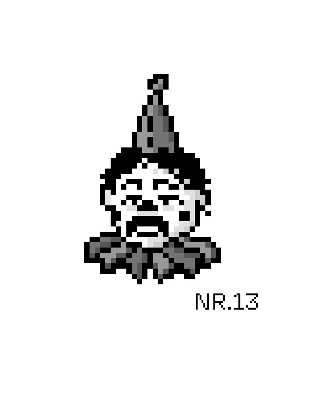 Tattoo design PIXEL CLOWN ANIMATION PROJECT